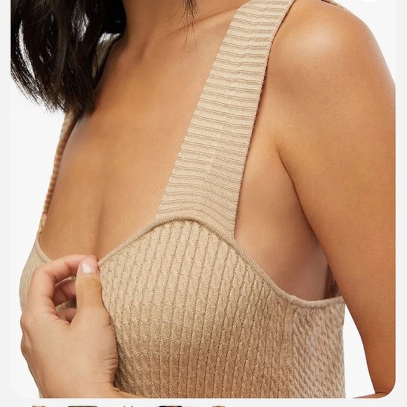 Weworewhat Wide Leg Cable Knit Jumpsuit size M NWT - Picture 5 of 9